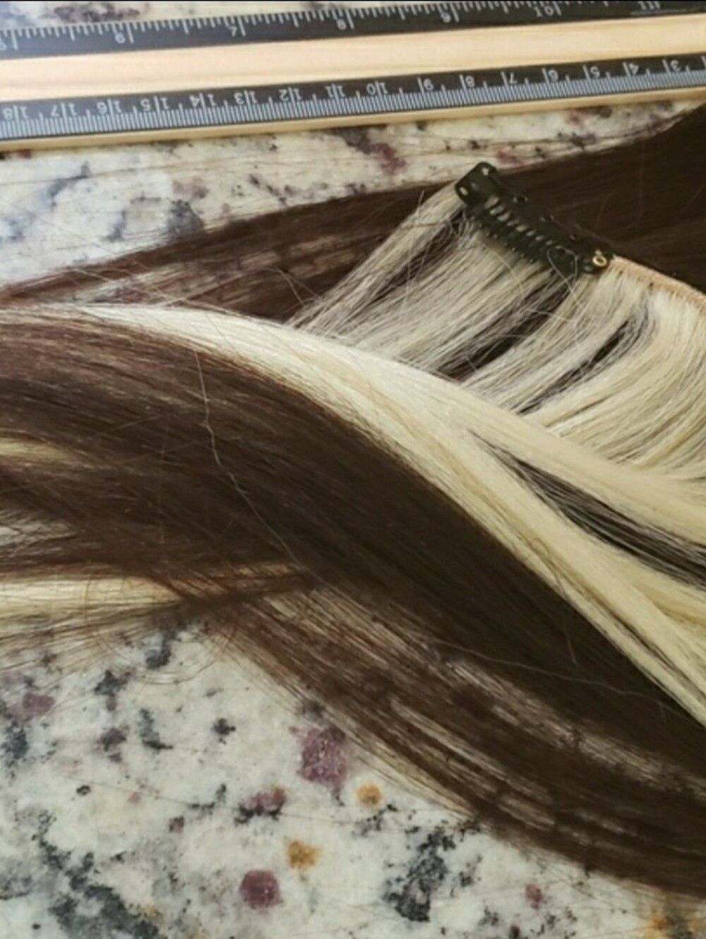 🆕️ Brand New 3 pc Clip in Hair Extensions 10 Inch Blonde & BROWN READY TO SHIP - Picture 2 of 4